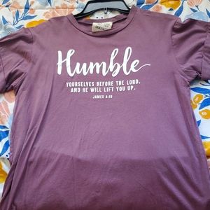 French Pastry Brand Purple Christian Top - Size Large